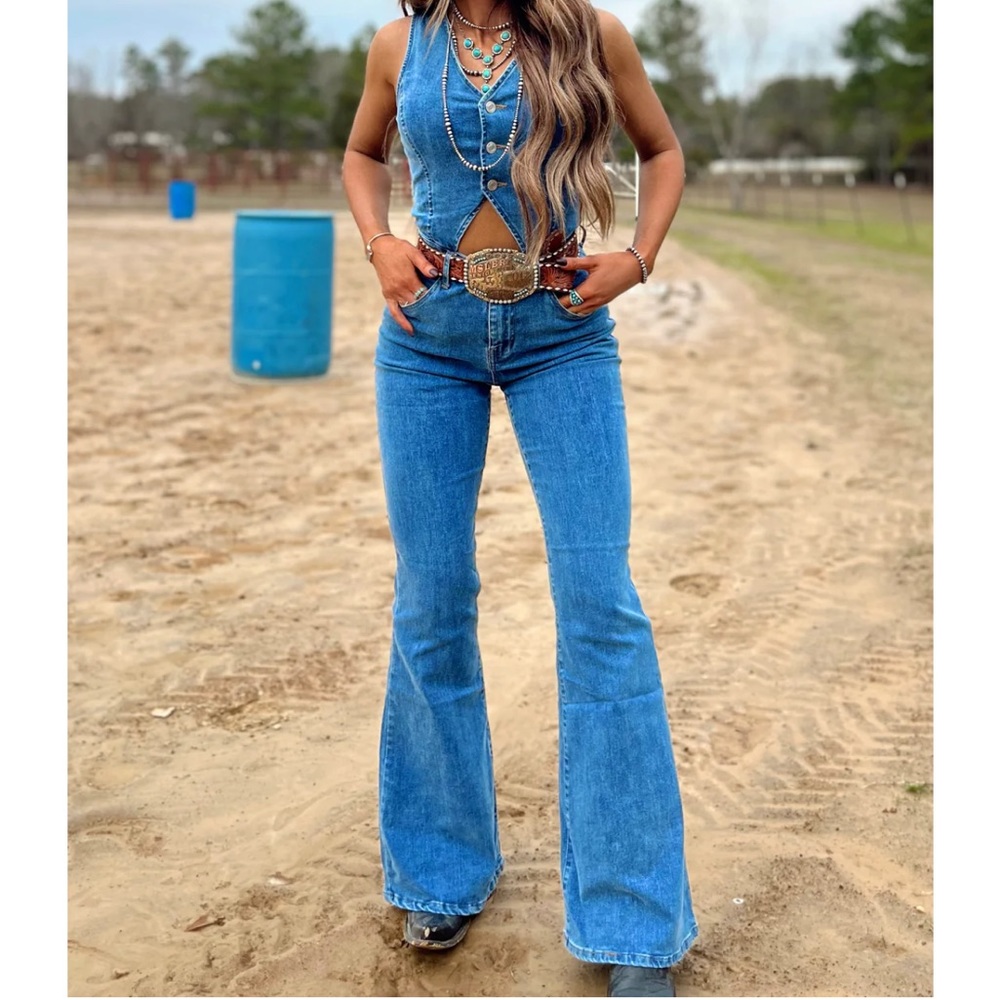 NWT denim jumpsuit